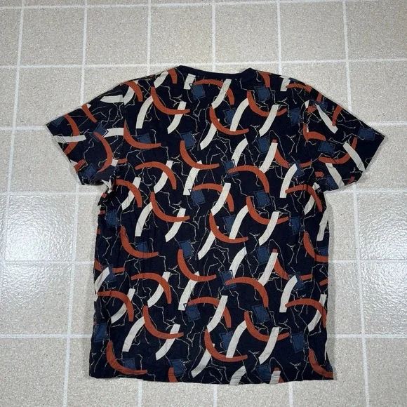 Nudie Jeans Co Aop Print Tee 100% Cotton T-Shirt Mens Large  Short Sleeve - Picture 3 of 7